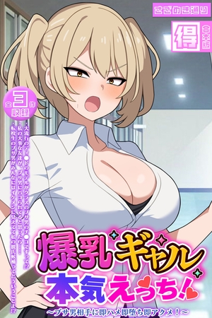 爆乳ギャル、本気えっち！ ～ブサ男相手に即ハメ即堕ち即アクメ！～ 【得合本版】の表紙